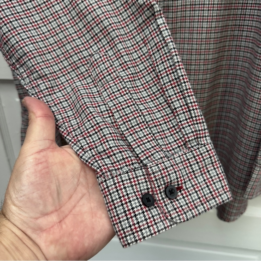 Warm Flannel Button Up Shirt L.L.Bean Men’s L Tall Plaid - Picture 4 of 8